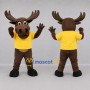 Custom Brown and Yellow Moose Mascot Costume Adult Full Body Suit for Wildlife Events