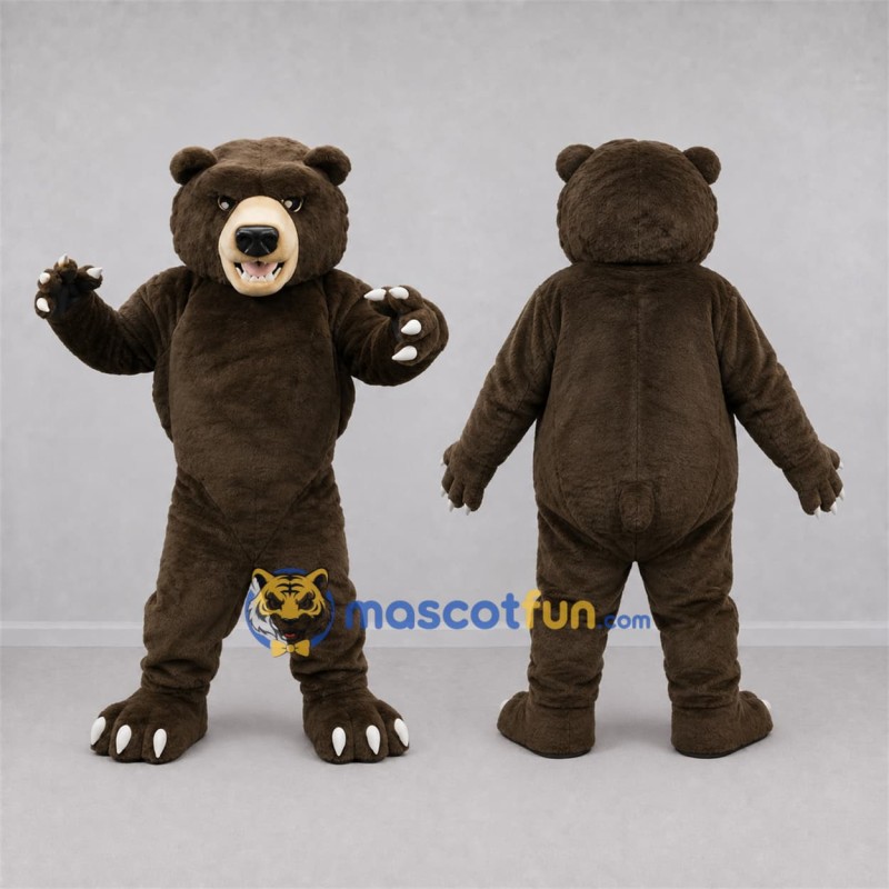 Custom Brown Bear Mascot Costume Adult Full Body Suit for Wildlife Events Custom Brown Bear Mascot Costume Adult Full Body Suit for Wildlife Events