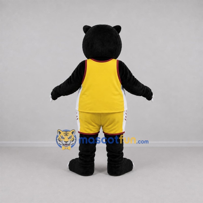 Custom Black and Yellow Bear Mascot Costume Adult Full Body Suit for Sports Events Custom Black and Yellow Bear Mascot Costume Adult Full Body Suit for Sports Events