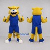 Custom Yellow and Blue Wildcat Mascot Costume Adult Full Body Suit for Sports Events Custom Yellow and Blue Wildcat Mascot Costume Adult Full Body Suit for Sports Events