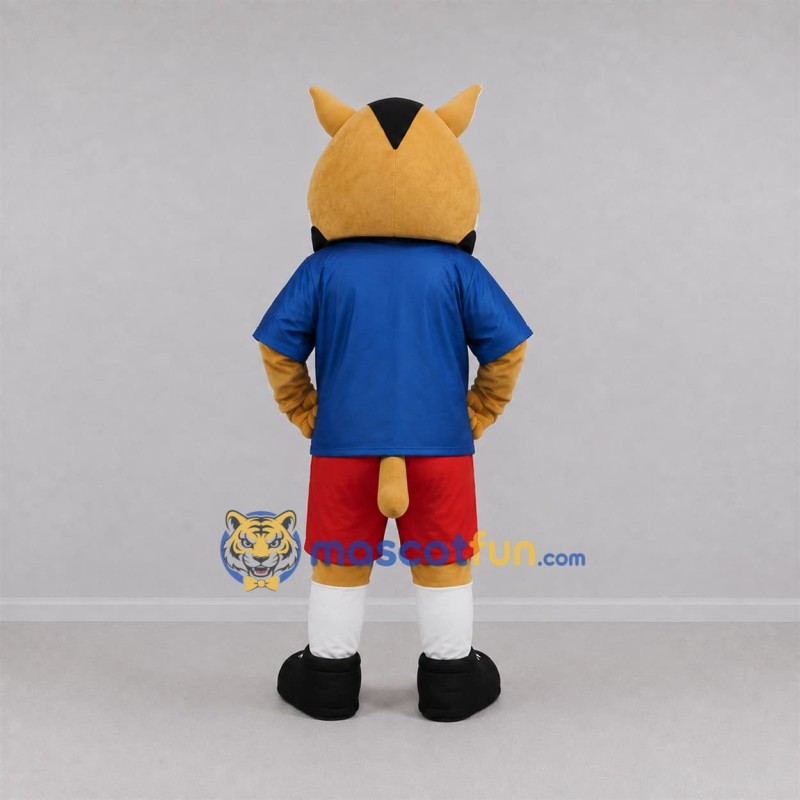 Custom Yellow and Blue Cat Mascot Costume Adult Full Body Suit for Sports Events Custom Yellow and Blue Cat Mascot Costume Adult Full Body Suit for Sports Events