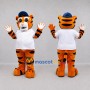 Custom Orange and White Tiger Mascot Costume Adult Full Body Suit for Baseball Games