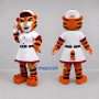 Custom Orange and White Tiger Mascot Costume Adult Full Body Suit for Baseball Games