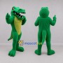 Custom Green and Yellow Crocodile Mascot Costume Adult Full Body Suit for Reptile Events