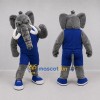 Custom Gray and Blue Elephant Mascot Costume Adult Full Body Suit for Sports Events Custom Gray and Blue Elephant Mascot Costume Adult Full Body Suit for Sports Events