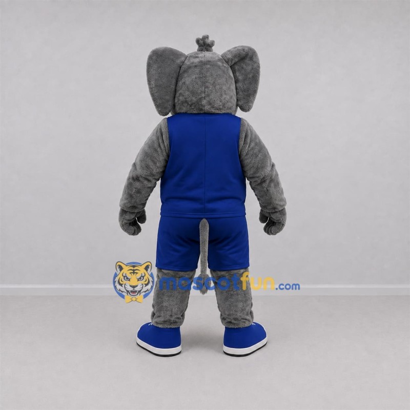 Custom Gray and Blue Elephant Mascot Costume Adult Full Body Suit for Sports Events Custom Gray and Blue Elephant Mascot Costume Adult Full Body Suit for Sports Events