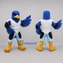 Custom Blue and White Bird Mascot Costume Adult Full Body Suit for Sports Events