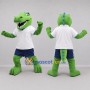 Custom Green and Blue Dinosaur Mascot Costume Adult Full Body Suit for Dinosaur Events