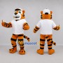 Custom Orange and White Tiger Mascot Costume Adult Full Body Suit for Baseball Games
