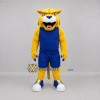 Custom Yellow and Blue Wildcat Mascot Costume Adult Full Body Suit for Sports Events Custom Yellow and Blue Wildcat Mascot Costume Adult Full Body Suit for Sports Events