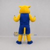 Custom Yellow and Blue Wildcat Mascot Costume Adult Full Body Suit for Sports Events Custom Yellow and Blue Wildcat Mascot Costume Adult Full Body Suit for Sports Events