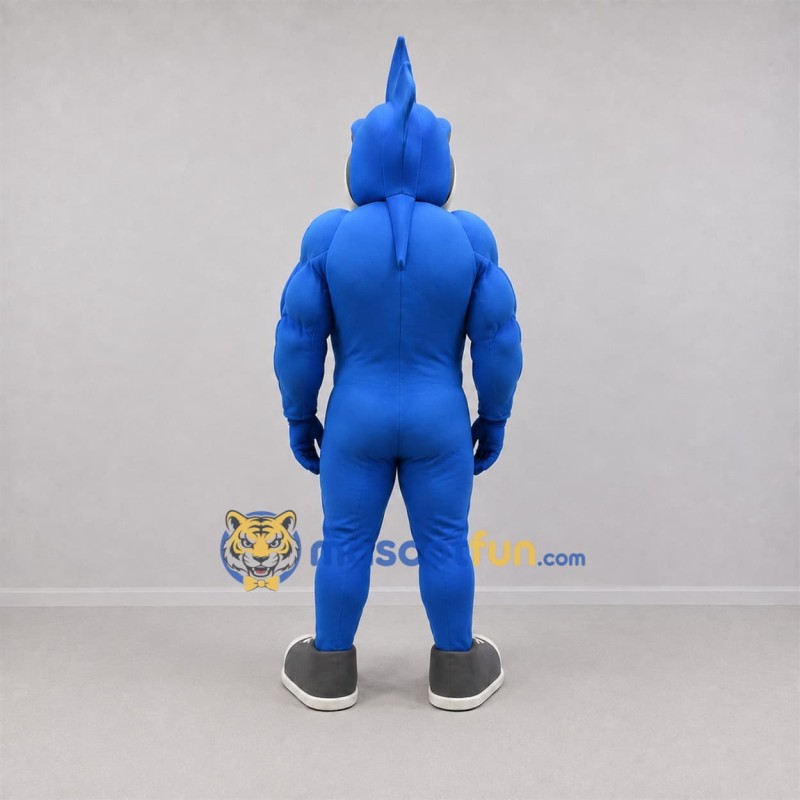 Custom Blue and White Swordfish Mascot Costume Adult Full Body Suit for Marine Events Custom Blue and White Swordfish Mascot Costume Adult Full Body Suit for Marine Events