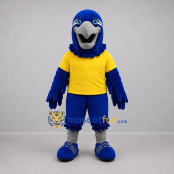 Custom Blue and Yellow Parrot Mascot Costume Adult Full Body Suit for Tropical Events