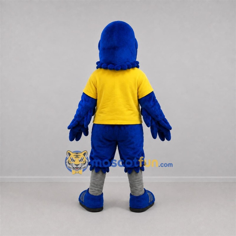 Custom Blue and Yellow Parrot Mascot Costume Adult Full Body Suit for Tropical Events