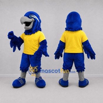 Custom Blue and Yellow Parrot Mascot Costume Adult Full Body Suit for Tropical Events