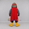 Custom Gray and Red Aviator Bird Mascot Costume Adult Full Body Suit for Aviation Events