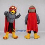 Custom Gray and Red Aviator Bird Mascot Costume Adult Full Body Suit for Aviation Events