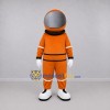 Custom Orange and White Astronaut Mascot Costume Adult Full Body Suit for Space Events Custom Orange and White Astronaut Mascot Costume Adult Full Body Suit for Space Events