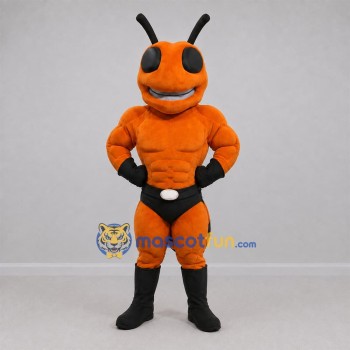 Custom Orange and Black Wasp Mascot Costume Adult Full Body Suit for Sports Events