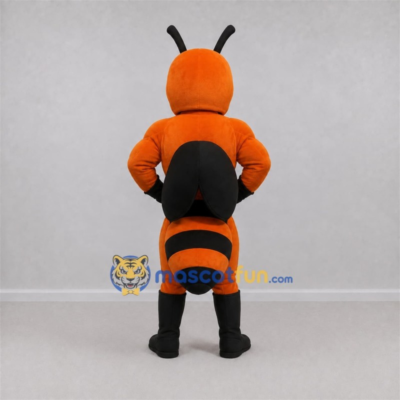 Custom Orange and Black Wasp Mascot Costume Adult Full Body Suit for Sports Events Custom Orange and Black Wasp Mascot Costume Adult Full Body Suit for Sports Events
