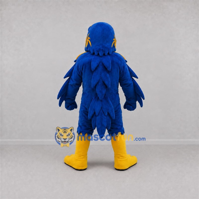 Custom Blue and Yellow Bird Mascot Costume Adult Full Body Suit for Sports Events Custom Blue and Yellow Bird Mascot Costume Adult Full Body Suit for Sports Events