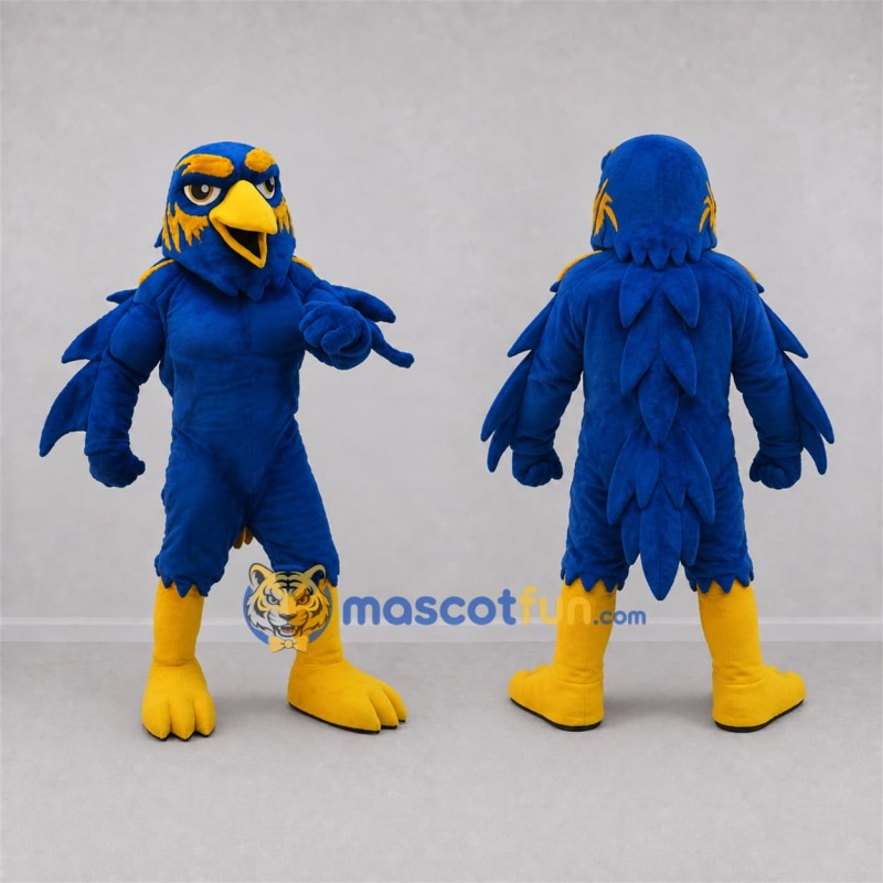 Custom Blue and Yellow Bird Mascot Costume Adult Full Body Suit for Sports Events Custom Blue and Yellow Bird Mascot Costume Adult Full Body Suit for Sports Events