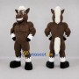 Custom Brown and White Horse Mascot Costume Adult Full Body Suit for Sports Events