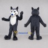 Custom Gray and White Wolf Mascot Costume Adult Full Body Suit for School Events Custom Gray and White Wolf Mascot Costume Adult Full Body Suit for School Events