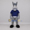 Custom Gray and Blue Donkey Mascot Costume Adult Full Body Suit for Farm Events Custom Gray and Blue Donkey Mascot Costume Adult Full Body Suit for Farm Events