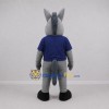 Custom Gray and Blue Donkey Mascot Costume Adult Full Body Suit for Farm Events Custom Gray and Blue Donkey Mascot Costume Adult Full Body Suit for Farm Events