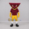 Custom Burgundy and Yellow Stingray Mascot Costume Adult Full Body Suit for Sports Events