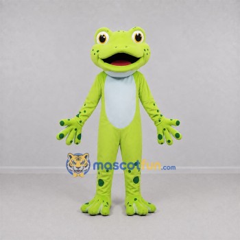 Custom Lime Green Frog Mascot Costume Adult Full Body Suit for Nature Events Custom Lime Green Frog Mascot Costume Adult Full Body Suit for Nature Events