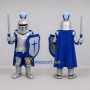Custom Silver and Blue Knight Mascot Costume Adult Full Body Suit for Medieval Events