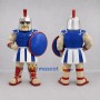 Custom Blue and Silver Spartan Warrior Mascot Costume Adult Full Body Suit for Sports Events