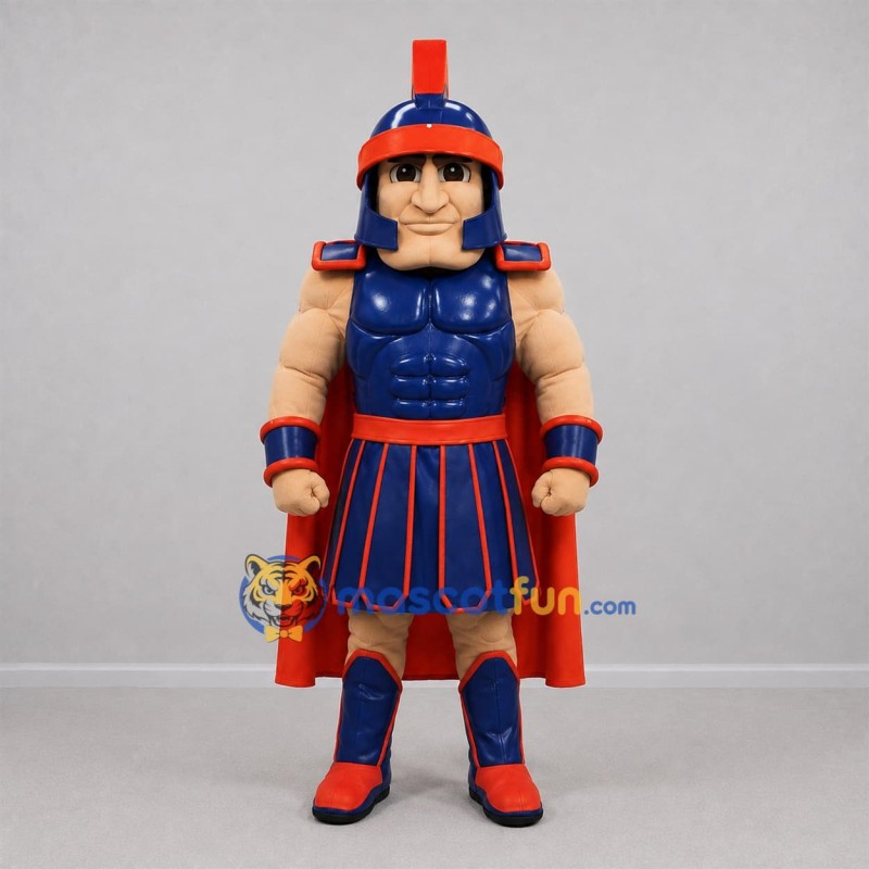 Custom Blue and Red Spartan Warrior Mascot Costume Adult Full Body Suit for Sports Events Custom Blue and Red Spartan Warrior Mascot Costume Adult Full Body Suit for Sports Events