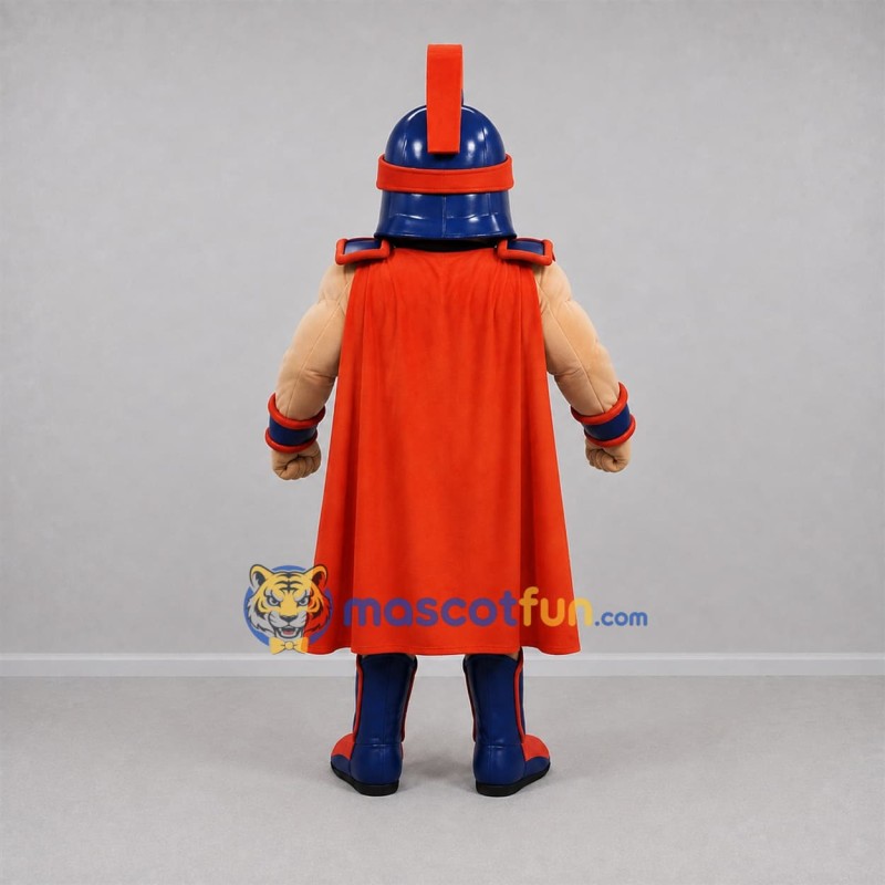 Custom Blue and Red Spartan Warrior Mascot Costume Adult Full Body Suit for Sports Events Custom Blue and Red Spartan Warrior Mascot Costume Adult Full Body Suit for Sports Events