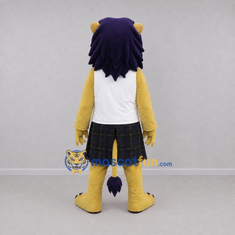 Custom Yellow and Purple Highlander Lion Mascot Costume Adult Full Body Suit for Highland Games Custom Yellow and Purple Highlander Lion Mascot Costume Adult Full Body Suit for Highland Games