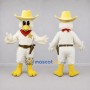 Custom White and Yellow Sheriff Bird Mascot Costume Adult Full Body Suit for Western Events