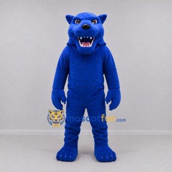 Custom Blue Panther Mascot Costume Adult Full Body Suit for Sports Events
