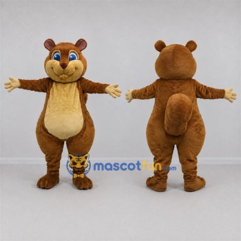Custom Brown and Tan Squirrel Mascot Costume Adult Full Body Suit for Woodland Events