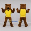 Custom Brown and Yellow Bear Mascot Costume Adult Full Body Suit for Sports Events Custom Brown and Yellow Bear Mascot Costume Adult Full Body Suit for Sports Events