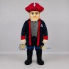 Custom Navy Blue and Red Colonial Patriot Mascot Costume Adult Full Body Suit for Historical Events Custom Navy Blue and Red Colonial Patriot Mascot Costume Adult Full Body Suit for Historical Events