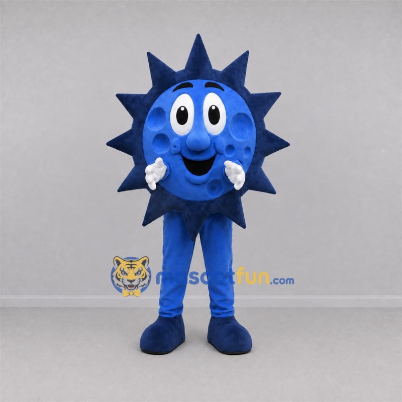 Custom Blue Germ Mascot Costume Adult Full Body Suit for Hygiene Awareness Events Custom Blue Germ Mascot Costume Adult Full Body Suit for Hygiene Awareness Events