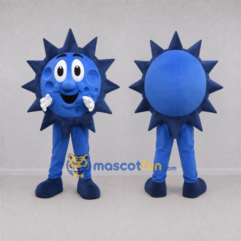 Custom Blue Germ Mascot Costume Adult Full Body Suit for Hygiene Awareness Events Custom Blue Germ Mascot Costume Adult Full Body Suit for Hygiene Awareness Events