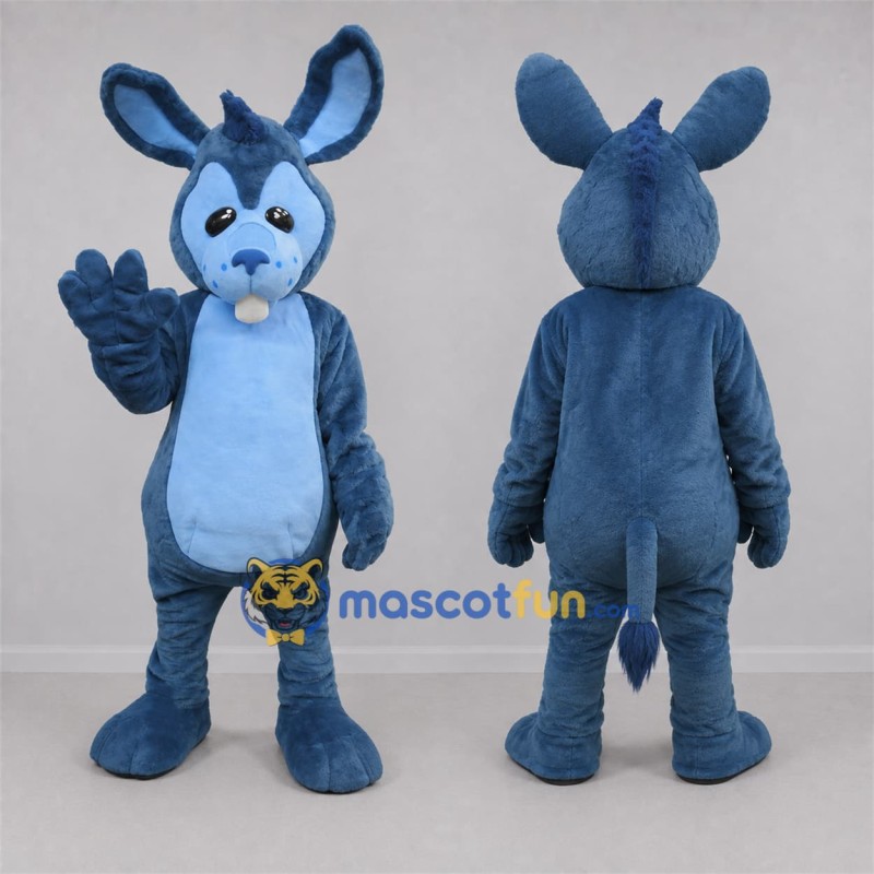Custom Blue Donkey Mascot Costume Adult Full Body Suit for Farm Events Custom Blue Donkey Mascot Costume Adult Full Body Suit for Farm Events