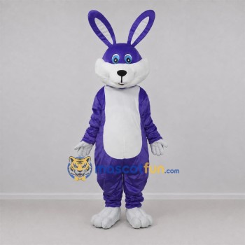 Custom Purple and White Rabbit Mascot Costume Adult Full Body Suit for Easter Events Custom Purple and White Rabbit Mascot Costume Adult Full Body Suit for Easter Events