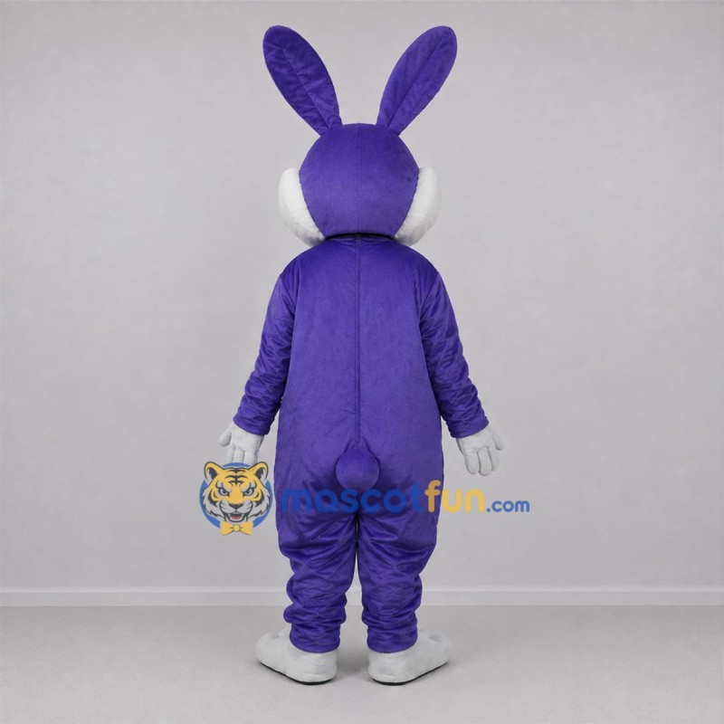 Custom Purple and White Rabbit Mascot Costume Adult Full Body Suit for Easter Events Custom Purple and White Rabbit Mascot Costume Adult Full Body Suit for Easter Events