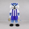 Custom Light Blue and Purple Tiger Mascot Costume Adult Full Body Suit for Sports Events Custom Light Blue and Purple Tiger Mascot Costume Adult Full Body Suit for Sports Events