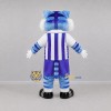 Custom Light Blue and Purple Tiger Mascot Costume Adult Full Body Suit for Sports Events Custom Light Blue and Purple Tiger Mascot Costume Adult Full Body Suit for Sports Events