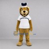 Custom Tan and White Lion Mascot Costume Adult Full Body Suit for Sports Events